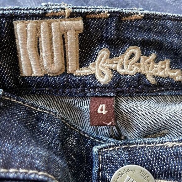KUT FROM THE KLOTH Catherine Boyfriend Mid Rise Rolled Bottom Jeans Sz 4 - Picture 4 of 13